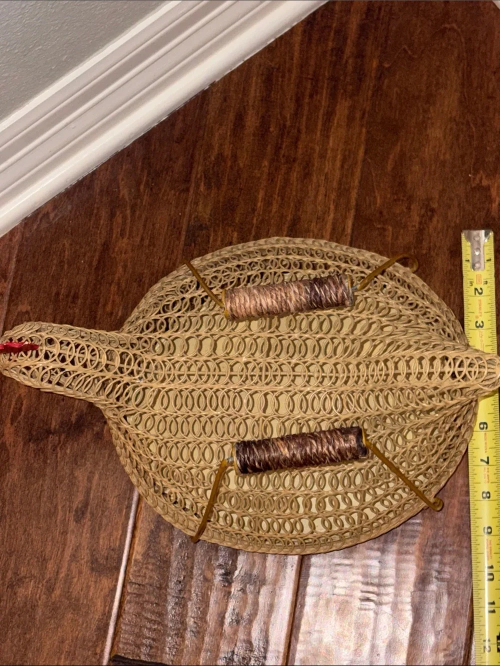 Woven Rattan Chicken Basket - Natural